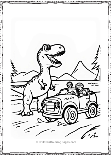 Toy Story Rexs Dinosaur Race Against A Toy Car Free PDF Printable