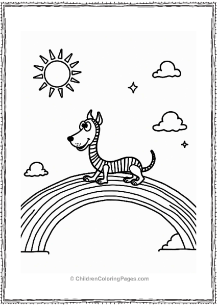 Toy Story Slinky Dog On A Rainbow Path Free PDF Printable