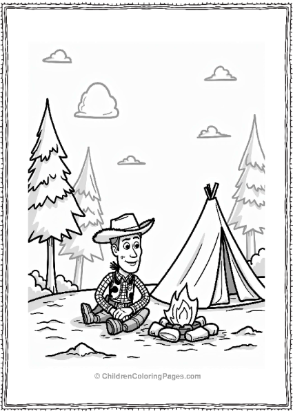 Toy Story Woody Camping Under The Stars Free PDF Printable