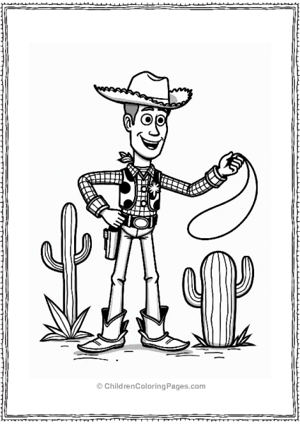 Toy Story Woodys Lasso Challenge With Cactus Free PDF Printable