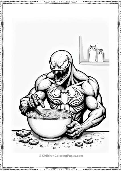 Venom Baking Cookies In The Kitchen Free PDF Printable