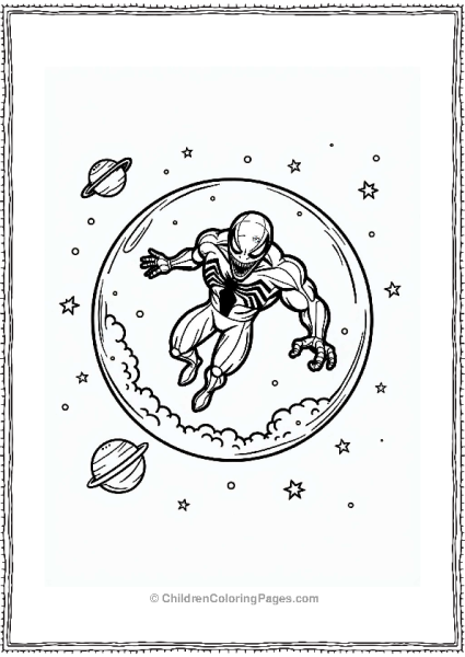 Venom In A Space Bubble Free PDF Printable
