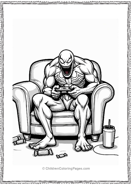 Venom Playing Video Games Free PDF Printable
