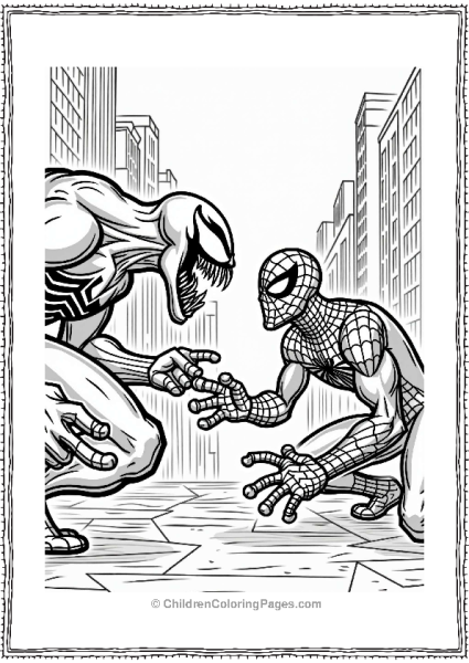Venom Vs Spider Man In The City Free PDF Printable