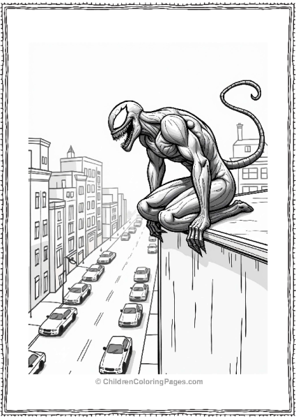 Venom Watching Over The City Free PDF Printable