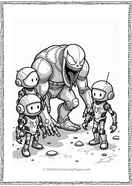 Venom With Space Robots Building A Spaceship Free PDF Printable