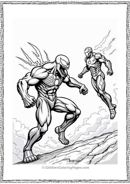 Venom Vs Iron Man Action Scene Free PDF Printable