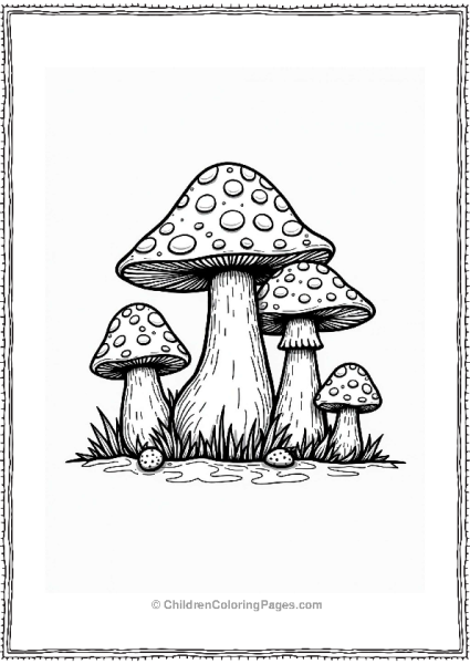 Whimsical Assortment Of Mushrooms Free PDF Printable