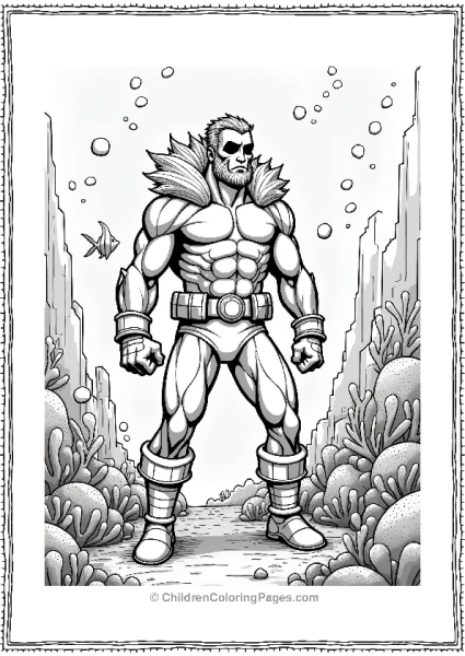 X Men Characters Beast Exploring An Underwater City Free PDF Printable