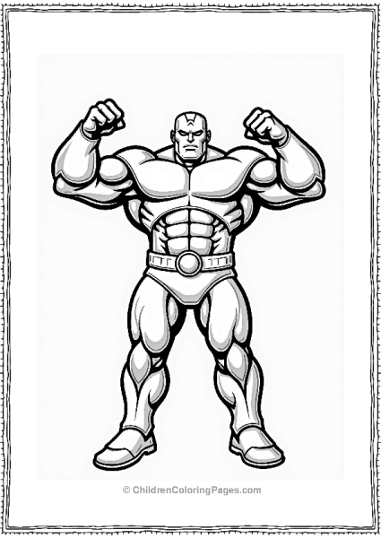 X Men Characters Colossus Flexing Muscles Free PDF Printable