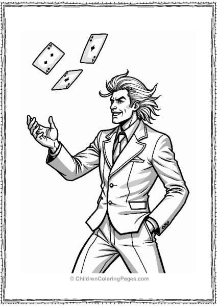 X Men Characters Gambit Throwing Cards Free PDF Printable