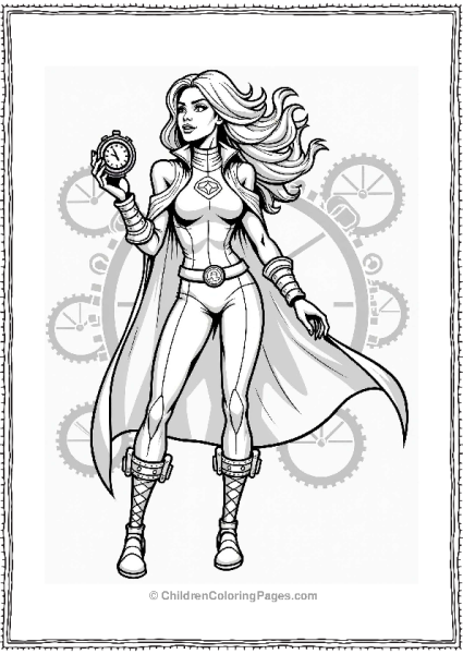 X Men Characters Jean Grey Time Traveler Coloring Page Free PDF Printable