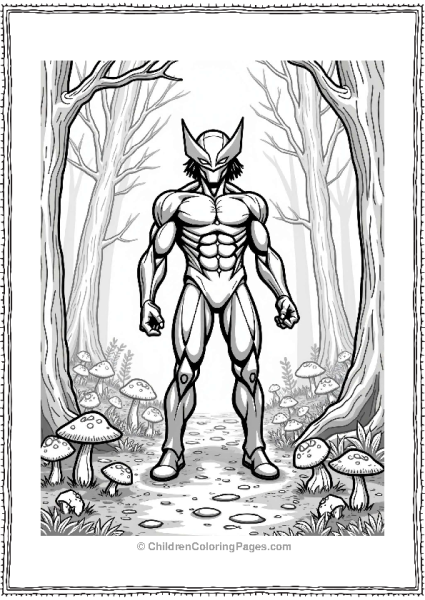 X Men Characters Nightcrawler In A Magical Forest Free PDF Printable