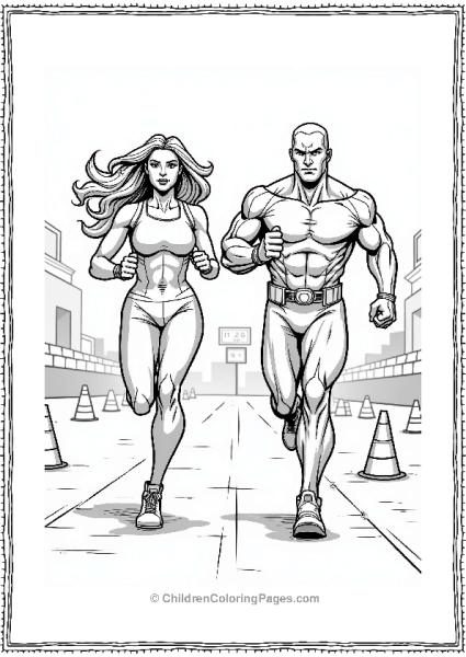 X Men Characters Rogue And Gambit Training Together Free PDF Printable