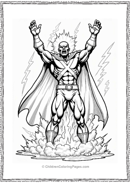 X Men Characters Storm Commanding The Elements Free PDF Printable