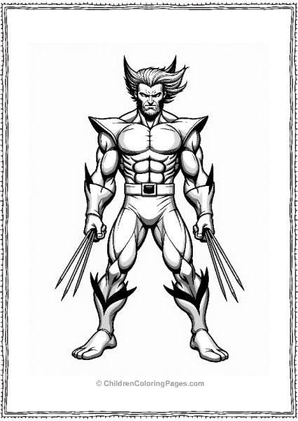 X Men Characters Wolverines Fearless Stance Free PDF Printable