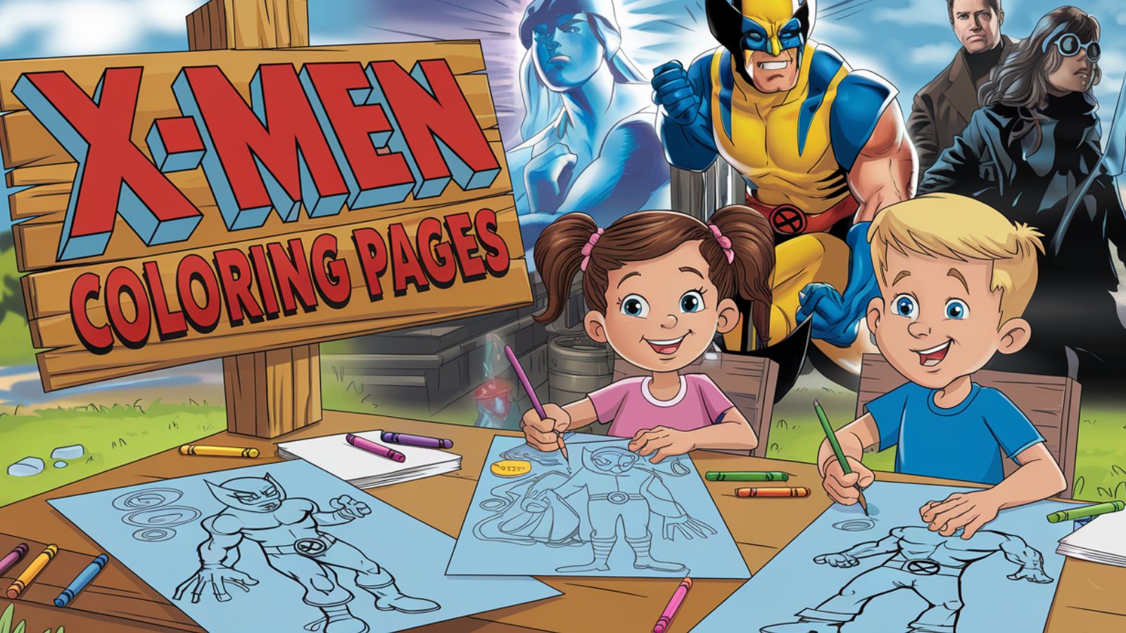X-Men Coloring Pages – Free PDF Printables 🧬🦸‍♂️🦸‍♀️