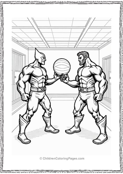 X Men Teamwork Wolverine And Beast Training Free PDF Printable