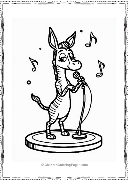 Zebra Singer On Stage In Zootopia Free PDF Printable
