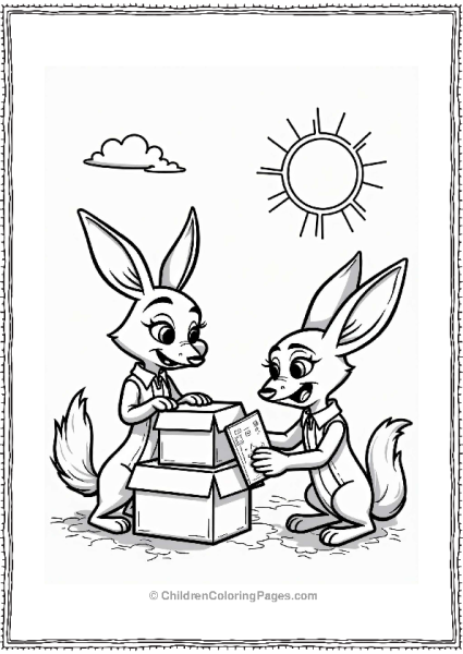 Zootopia Characters Building A Shelter Free PDF Printable