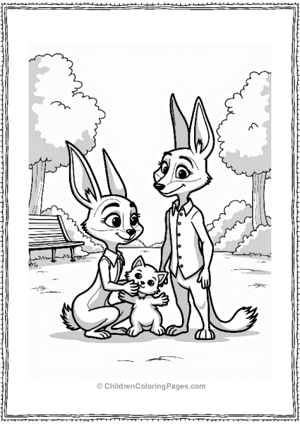 Zootopia Characters Helping A Lost Kitten Free PDF Printable