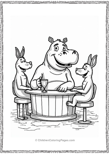 Zootopia Characters Hippo At The Bar Free PDF Printable