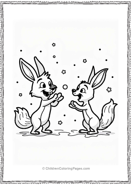 Zootopia Characters In A Snowball Fight Free PDF Printable