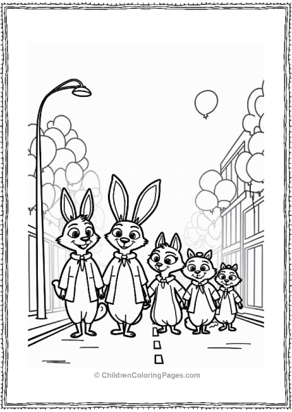 Zootopia Characters Night Parade Free PDF Printable