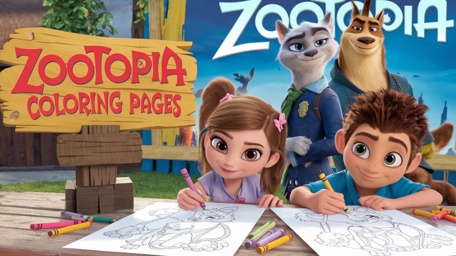 Zootopia Coloring Pages – Free PDF Printables 🐰🦊🎥🐾