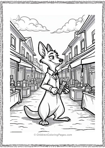 Zootopia Duke Weaselton Selling Trinkets In A Marketplace Free PDF Printable