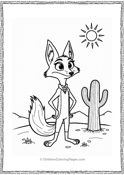 Zootopia Finnick In The Desert Free PDF Printable