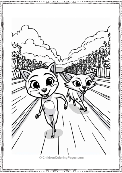 Zootopia Flash The Sloth And Cheetah Race Free PDF Printable