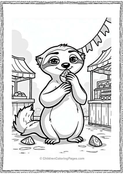 Zootopia Flash The Sloth At The Cultural Fair Free PDF Printable