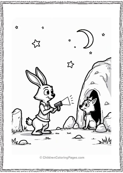 Zootopia Judy Hopps And Nick Wilde In A Cave Free PDF Printable
