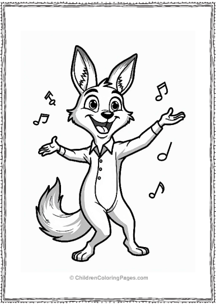 Zootopia Nick Wilde Dancing At Celebration Free PDF Printable
