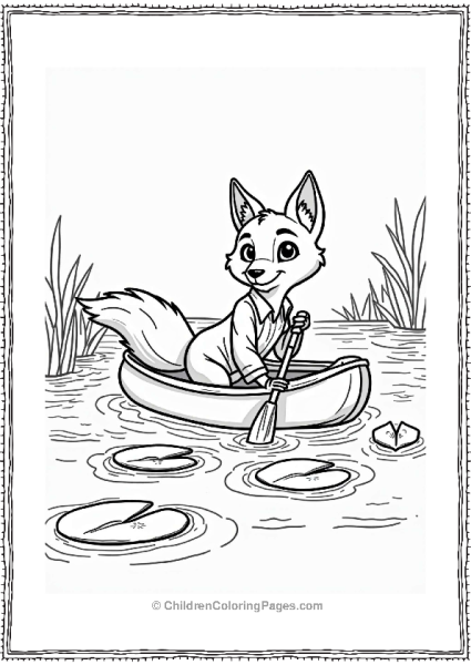 Zootopia Nick Wilde On A River Raft Free PDF Printable