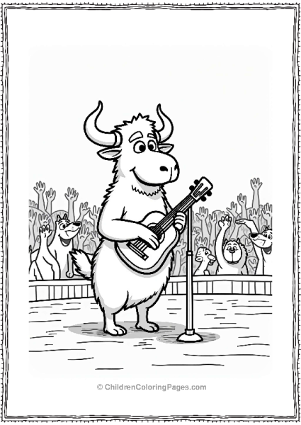 Zootopia Yax The Yak At The Music Festival Free PDF Printable