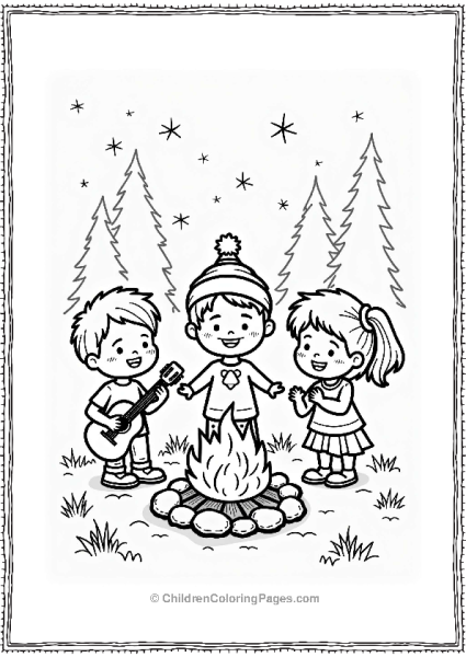 Autumn Fall Campfire Sing Along With Children Free PDF Printable