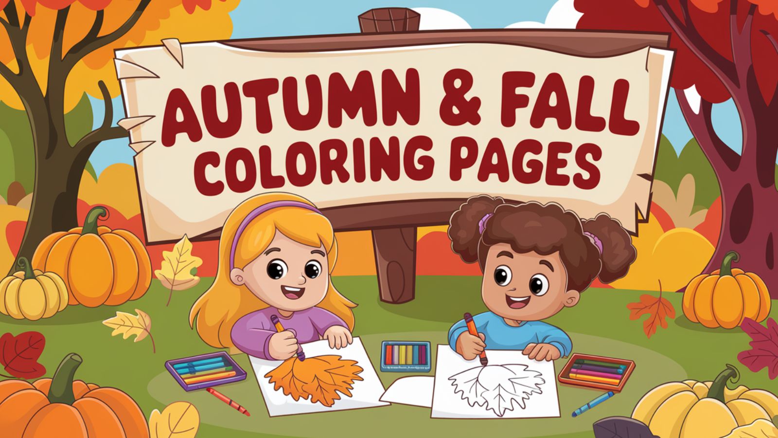 Autumn & Fall Coloring Pages – Free PDF Printables 🍂🍁