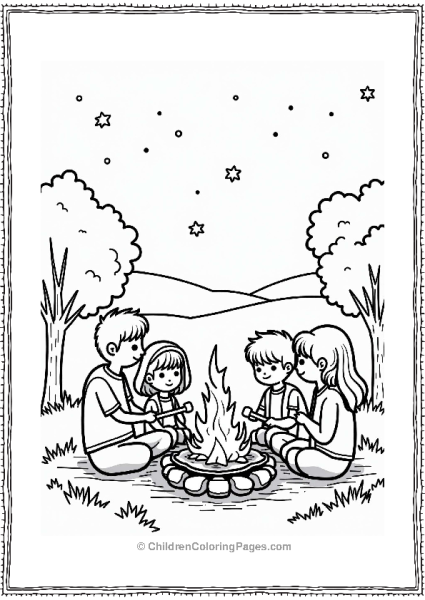 Autumn Fall Cozy Bonfire Night With Family Free PDF Printable