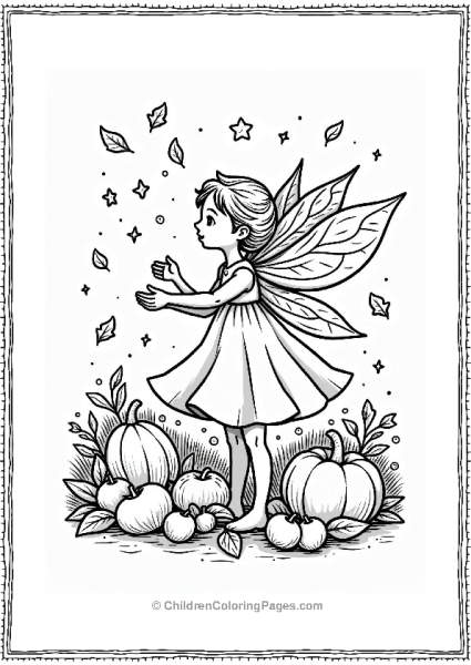Autumn Fall Magical Harvest Fairy With Sprinkling Dust Free PDF Printable