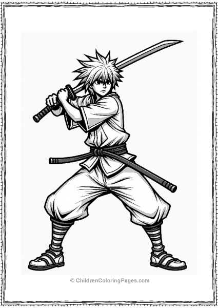 Battle Ready Tanjiro With Katana Free PDF Printable