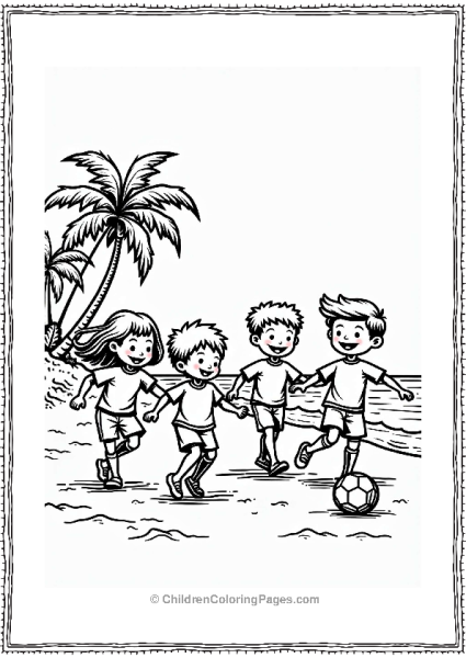 Beach Soccer Fun With Kids Free PDF Printable