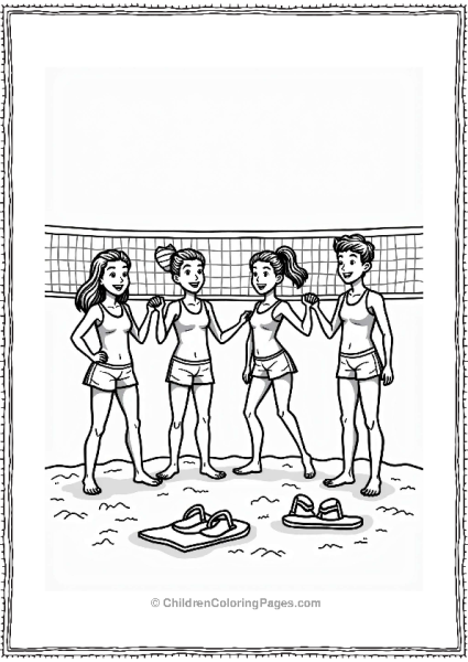 Beach Volleyball Friendly Match Free PDF Printable