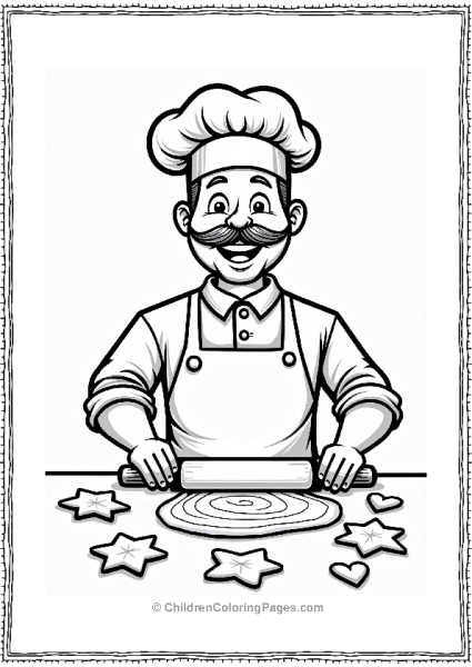 Cheerful Chef Making Unique Pasta Shapes Free PDF Printable
