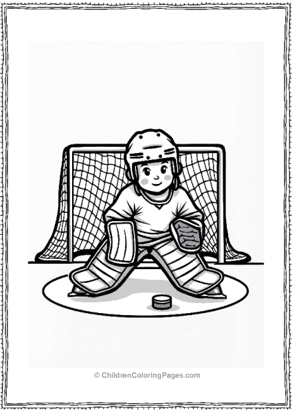 Child Goalie Making A Save Free PDF Printable