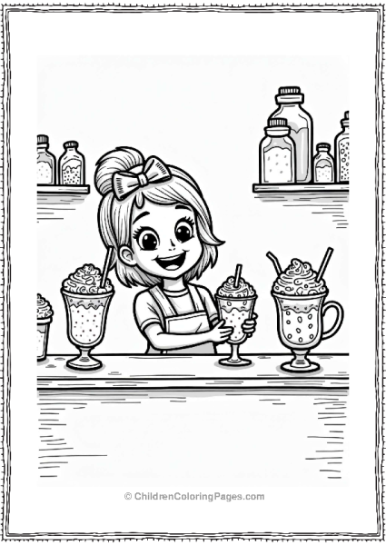 Creative Milkshake Bar Scene Free PDF Printable