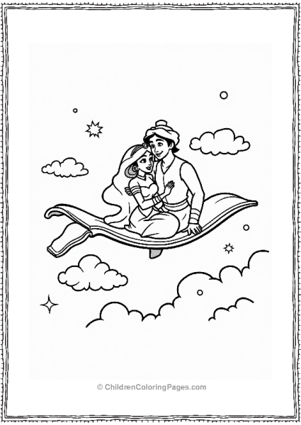 Disney Aladdin And Jasmine On A Magic Carpet Free PDF Printable