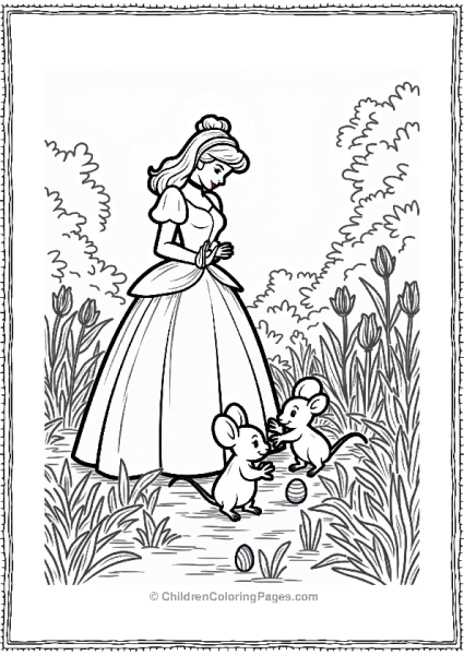 Disney Easter Cinderella And Mice Easter Egg Hunt Free PDF Printable
