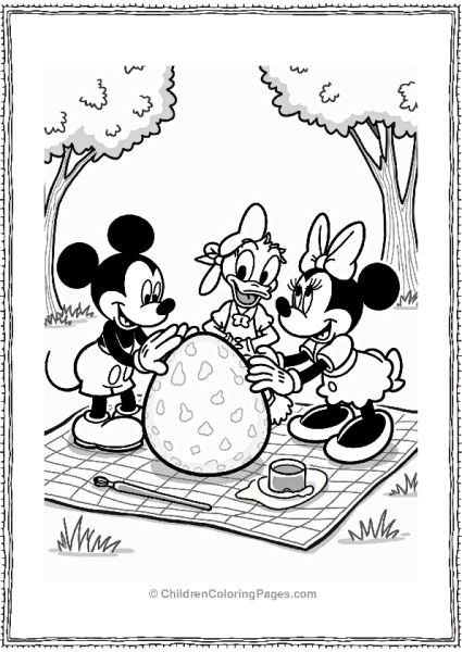 Disney Easter Mickey And Friends Decorating Easter Eggs Free PDF Printable